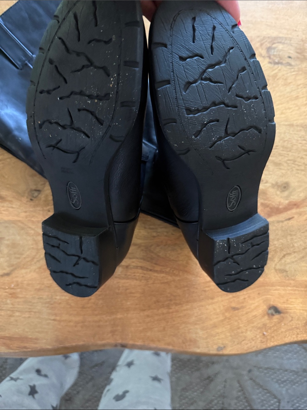 Sofft Black Leather Tall Riding Boots - Picture 3 of 4